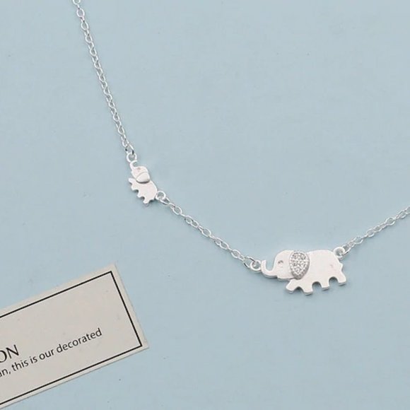 NEW 925 Sterling Silver Cute Elephant Necklace - Picture 7 of 8
